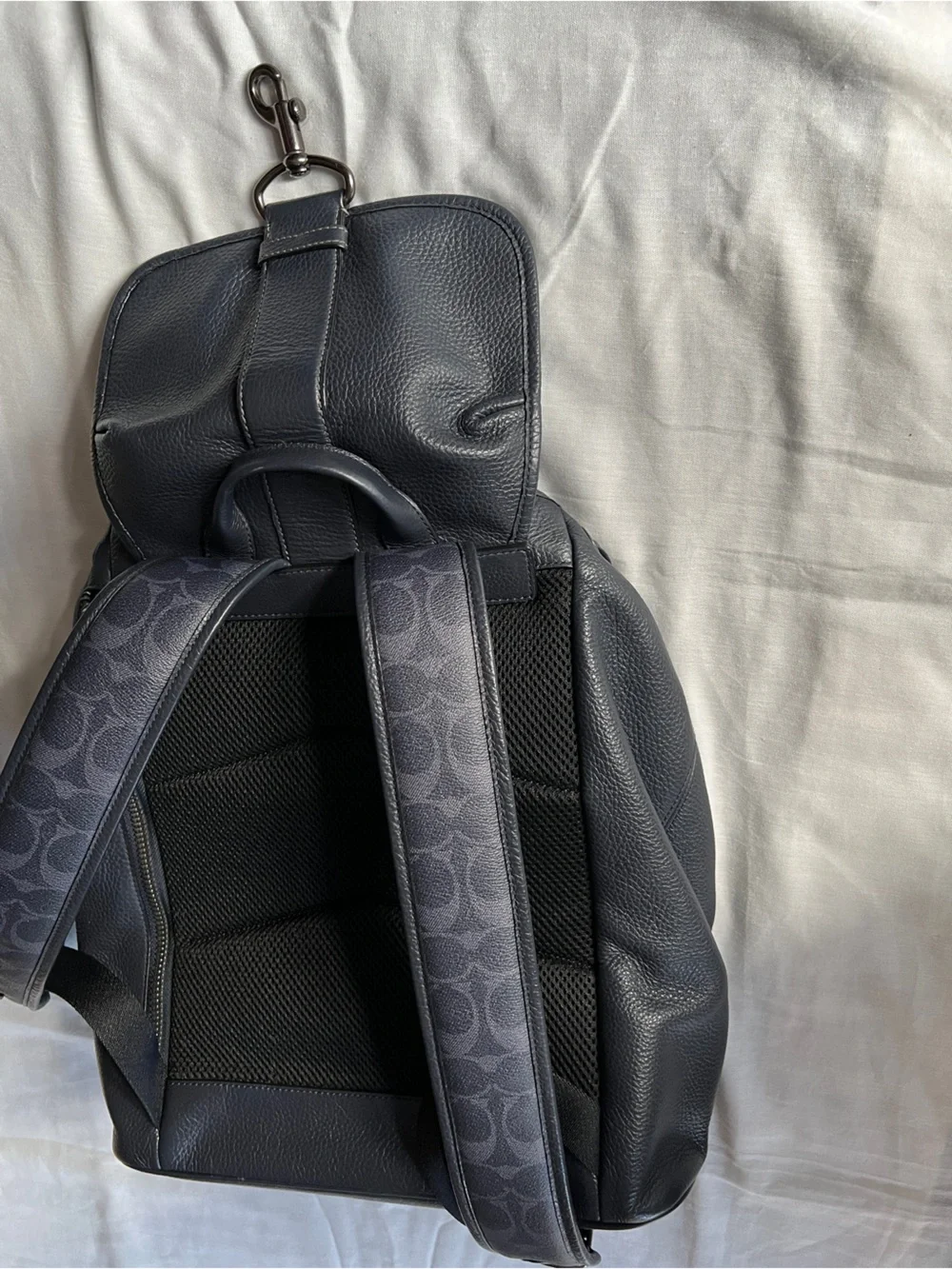 Coach Sullivan Leather Backpack Rare Deep Navy Color